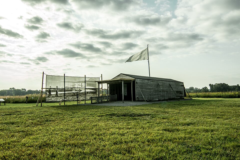 Huffman Prairie Flying Field in Dayton Ohio where the Wright Brothers developed practical controlled flight in 1904 and 1905