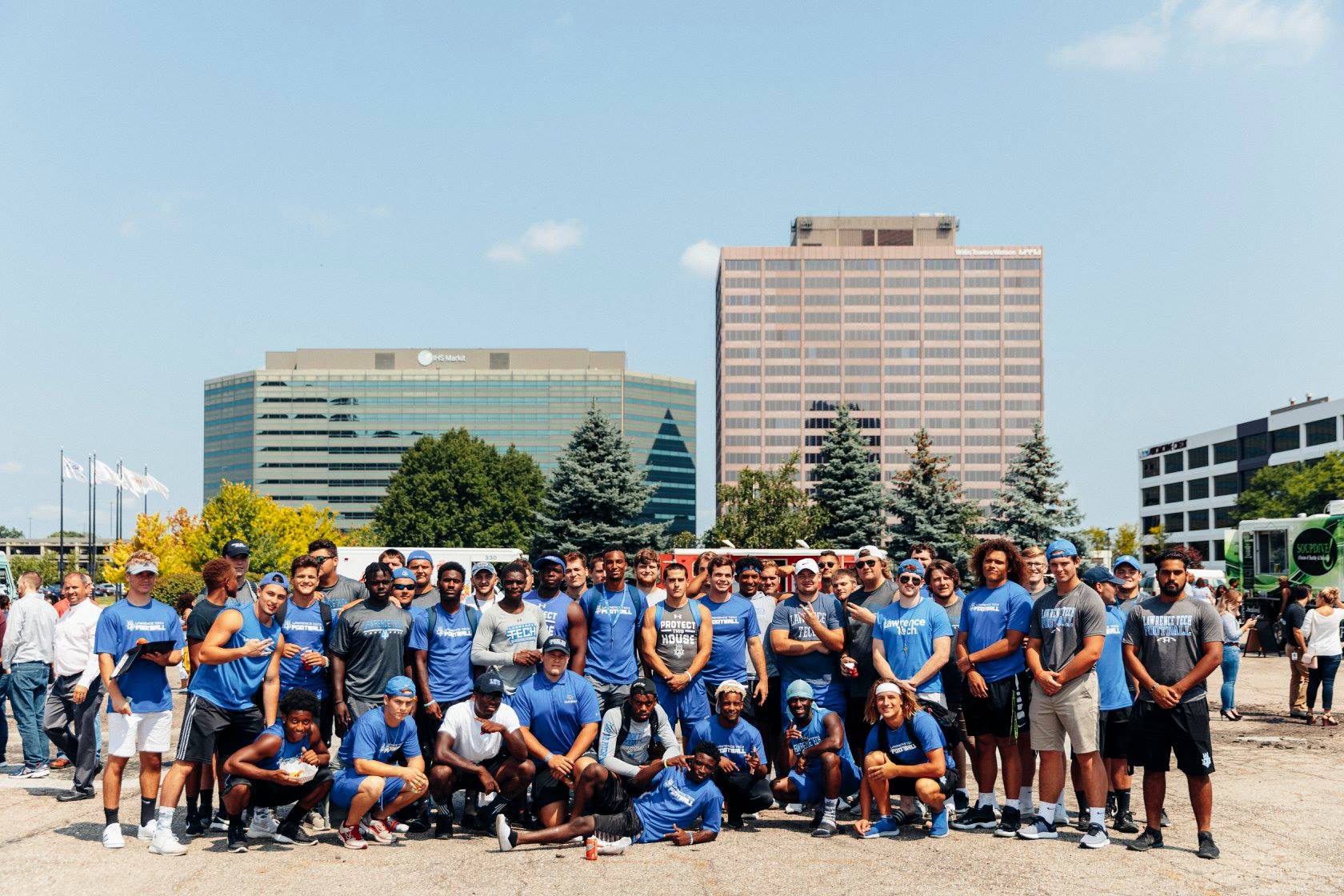 A photo of athletes from Lawrence Technological University 